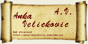 Anka Veličković vizit kartica